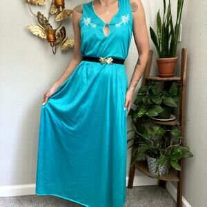 Vintage Keyhole Maxi Slip Dress